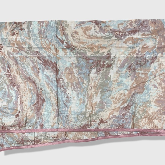 Unbranded Vintage Curtain Valance One Size Pink Blue Marbled Retro Aesthetic - Picture 2 of 5